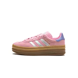 Gazelle GS True Pink Silver Sports Sneakers, Style JH5539 Gazelle GS True Pink Silver Sports Sneakers, Style JH5539