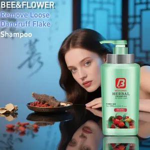 Bee&Flower Shampoo, Oil Control and Moisturizing Shampoo, Medlar and Polygonum Multiflorum Herb Essence Formula, Floral Type, 1000ml
