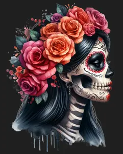 Premade Dia de Los Muertos 1 Gangsheet | DTF transfers | Ready to press | Direct to film Transfer | Quick shipping| Premade gang sheet