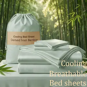 Ice Cooling Extra Deep bed Sheet Set - 4 Piece Breathable & Cooling Bed Sheets - Easily Fits 18 to 24 inch Mattress - Ultra Soft, Wrinkle & Fade Free with Extra Deep Pockets - Hotel Luxury Bedding - Navy Blue