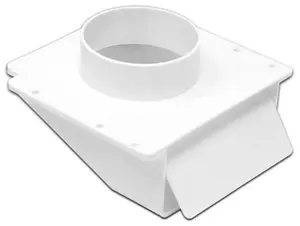 212 MAIN Lambro 143WP 4 in. Plastic Under Eave Vent - Wall Vent with Damper, Prevents Entry of Unwanted Elements