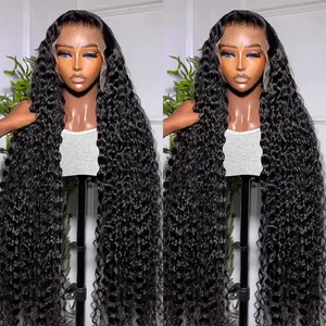 Keiyet 250% Deep Wave 13x6 HD Lace Front Wig Curly Wigs Human Hair For Women Pre Plucked Wet An Wavy Lace Frontal Wig Human Hair