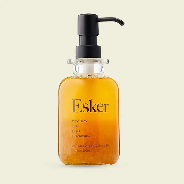 Esker Calendula Hand Cleanser | Luxury Botanical Liquid Hand Soap with Restorative Plant Extracts | Gentle Non Stripping Formula for Soft Nourished Skin | Scented Premium Hand Care Cleanser