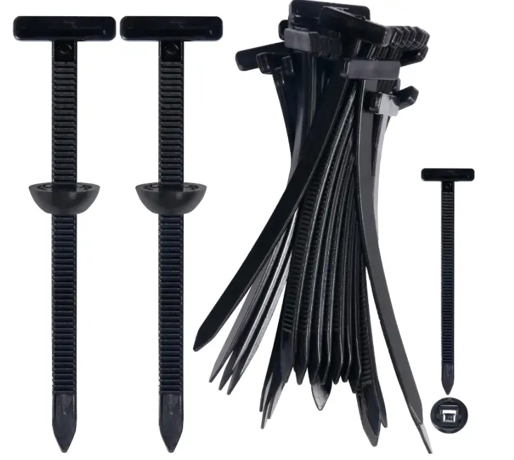 100Pcs Nylon Universal Cable Tie Buckle, Heavy Duty Self-Locking Nylon Zip Ties Holder, Multipurpose Plastic Cable Ties Tool for Car Daily Repair