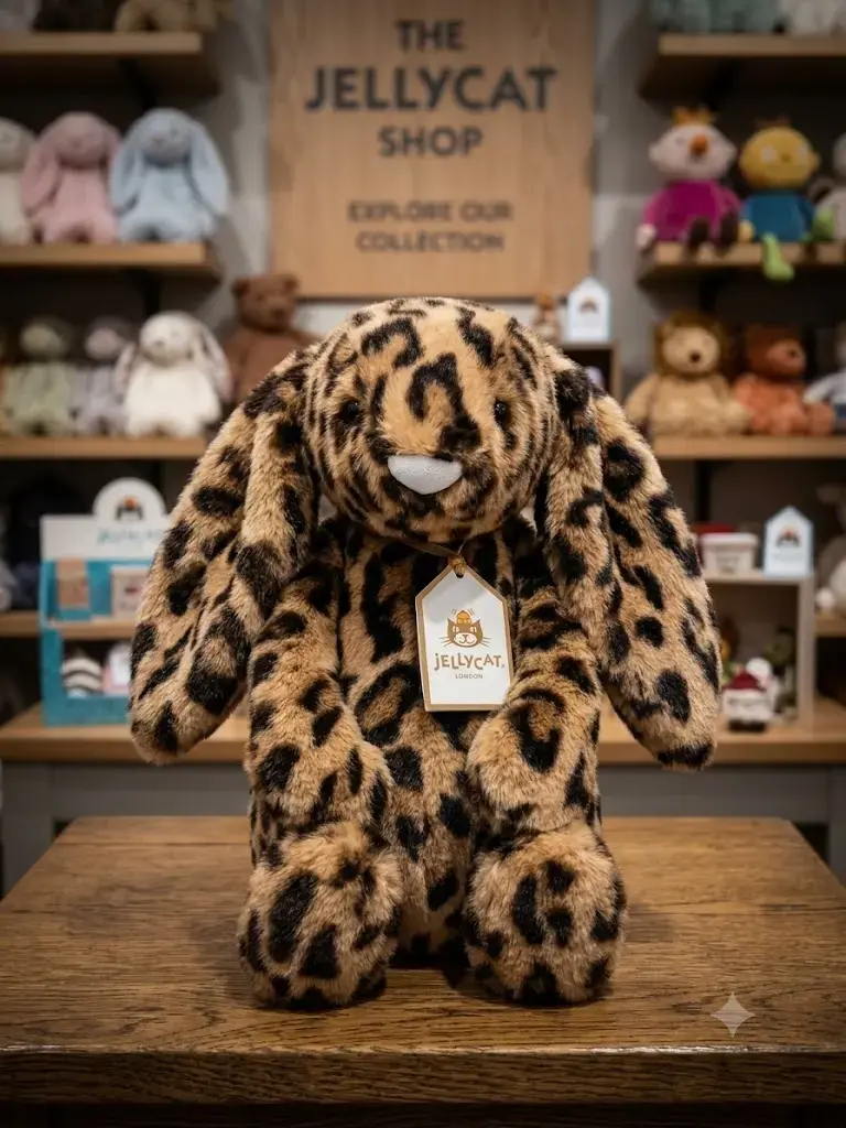 Jellycat Cobblehop Bunny Ruby Leopard Plush with Dust Bag, Rare Spotted Bunny Stuffed Animal, Collector Gift, NWT US Stock