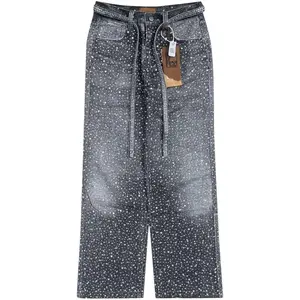 Birth Of Royal Child Diamond Denim Jeans Black