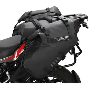 Saddle Bags  Anti-Vibration  Side Bags  Bag Motorbike Panniers 28L(14L*2) for  Adventure and   Racks, 1 Pair