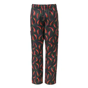 Chef Code | Chef Pants with Cargo Pockets & Elastic Waist | Unisex Service Uniform Pant