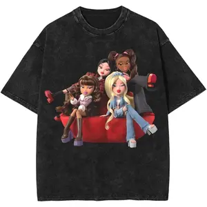 Vintage 2000s Bratz Doll Gang Aesthetic Graphic T-Shirt, Bratz Shirt, World Tour, 2000s Girl Power Shirts, Y2k Tops Men Women, Gym Shirt, Gift for Fan Bratz, Trending Shirt 2025
