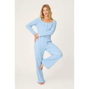 More Amour Blue Dream Pointelle PJ Set