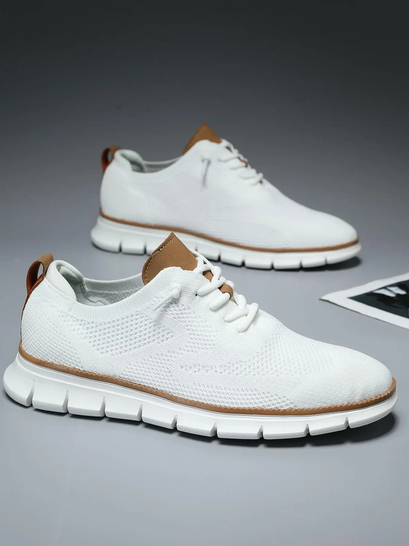 Men's Solid Color Mesh Breathable Lightweight Sneakers, Casual Comfortable Sports Running Shoes for Men, Fashionable Sneakers for Daily Wear, Valentin