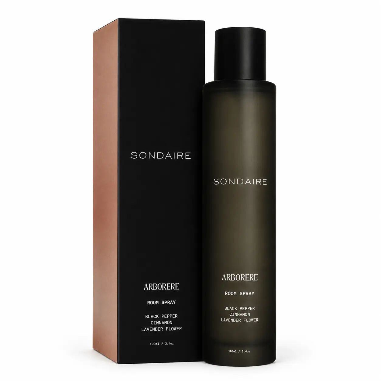 Sondaire Arborere Room Spray | Luxury Natural Home & Linen Mist | Warm Spices, Amber & Cedarwood | Non-Toxic, Vegan, Odor Neutralizing | For Bedroom, Living Room, Bathroom | 3.4 oz / 100 mL 3.4 Fl Oz (Pack of 1)