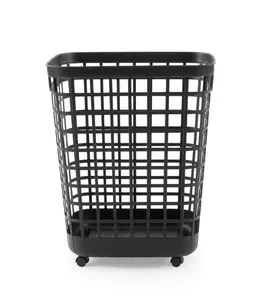 2.6 Bushel Rolling Hamper Black