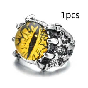 Adjustable Eye Ring Set, Unisex Retro Punk Jewelry, Dragon Claw Eagle Claw Design, Hip Hop Style, Perfect Gift for Festivals and Birthdays