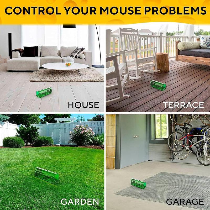 🐁Humane Catch and Release Indoor/Outdoor Mouse Traps Pack of 2 - Easy Set Durable Traps🪤Safe for Pets and Humans - Instantly Remove Unwanted Vermin from Your Home，Catch and Release Indoor/Outdoor Mouse Traps#Operation Catch Jerry🏠