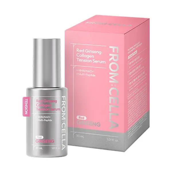 [From:Cella Official] FromCella Korean Collagen Firming Serum – Red Ginseng & 6-Peptide Complex Anti-Aging Face Serum, Helps Firm, Sculpt & Glow, NMN + NAD+, Hypoallergenic, 0 Cautionary Ingredients – 1.01 fl.oz