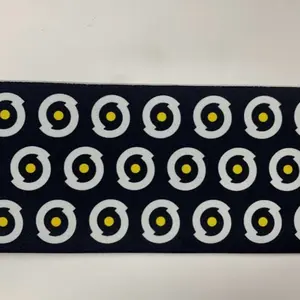 SS Card Logo Slap Koosie - Stylish Drink Accessory with Unique Circle Design in White & Yellow on Black for Trendy Beverage Enthusiasts