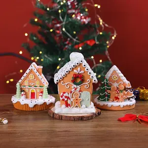 Christmas Snow House Gingerbread Decor, Window Display Dessert Table Landscape Prop, Christmas Gift