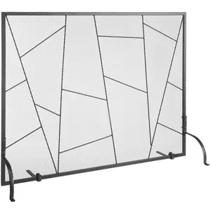 VEVOR Fireplace Screen Single Panel, TikTokShopBlackFriday, Sturdy Iron Mesh Fireplace Screen, 35.6"(L) x28.4"(H) Spark Guard Cover, Simple Installation, Free Standing Fire Fence Grate for Living Room Home Decor Modern