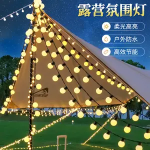 Solar Christmas atmosphere LED firecracker string lights for camping, outdoor garden decoration, tree copper wire star twinkle lights