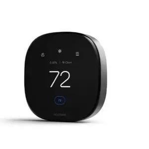 Ecobee For Pro Smart Thermostat EB-STATE6PB-01 Black/Silver with 0.4% Heat Output and Clean Display Wireless Modern Indoor Temperature Monitor