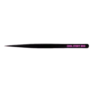 LASH ANARCHIST Straight Isolation Lash Tweezer 'Cool Story Bro' - Fanboy Collection, Black Tweezer for Lash Application