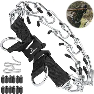 DEYACE Quick Release Dog Training Collar Adjustable Stainless Steel Collar for Small Medium Large Dog (Black, M/L Neck Girth 14.5"-18.6")