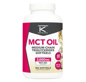 KetoLogic MCT Oil Softgels - Medium Chain Triglycerides Healthcare Supplement