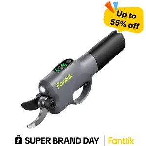 【FathersDayGift】Fanttik Y10 Pro Cordless Electric Pruning Shears with Brushless Motor, LED Display, 4-Level Safety System, USB-C Fast Charging, SK5 Steel Blade for Branch Trimming, SummerVibes
