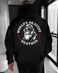 World’s Okayest Brother Hoodie – Funny Sarcastic Brother Gift Graphic T Shirt, Sweatshirt for Men