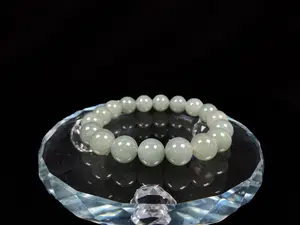 Cool Minty Green · Natural Burmese Jadeite Beads Bracelet Jade