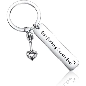 Cousin Gifts For Women Best Fucking Cousin Ever Inspirational Keychain For Sisters Friends Birthday Keychain