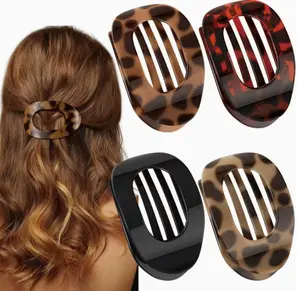 Premium Solid Color Hair Clip 4-piece Set-Tortoiseshell Non-Slip Barrettes for Thick & Fine Hair-Comfortable All-Day Wear Anti-Slip Design Multipurpose Use Ideal for Yoga & Makeup Fashion Colors Perfect Gift Beaded