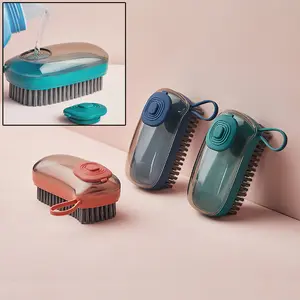 Multifunctional Automatic Liquid Cleaning Brush Soft Shoe Brush Clean Wash Shoe Artifact Laundry Brush Household Brush Clothes Red Replacement Head