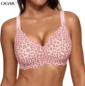 OEAK Women Jelly Bras No Underwire Scalloped V Neck Push Up Bra Buttery Soft Tshirt Bra Seamless Full Coverage Everyday Bras OEAK Women Jelly Bras No Underwire Scalloped V Neck Push Up Bra Buttery Soft Tshirt Bra Seamless Full Coverage Everyday Bras