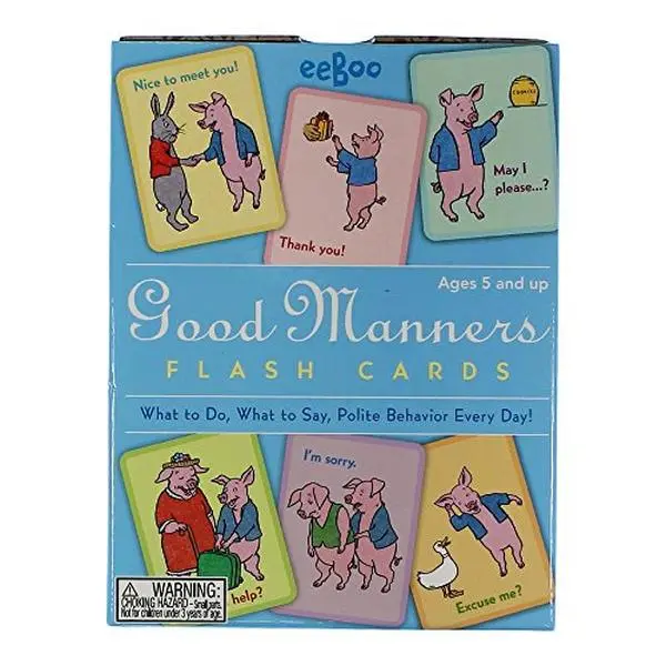 USED-eeBoo Good Manners Flash Cards
