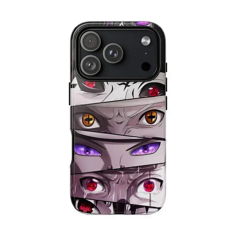 Anime Phone Case Uchiha Style, Tough Phone Case Heavy Duty Shockproof Protective Cover for iPhone 17 16 15 14 13 12 11 Pro Max Plus