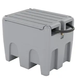 【GARVEE】58 Gallon Portable Diesel & Gasoline Fuel Transfer Tank with 12V Electric Pump, 10 GPM Flow Rate, 13ft Hose, Auto Fueling Nozzle for Easy Transportation, Gray