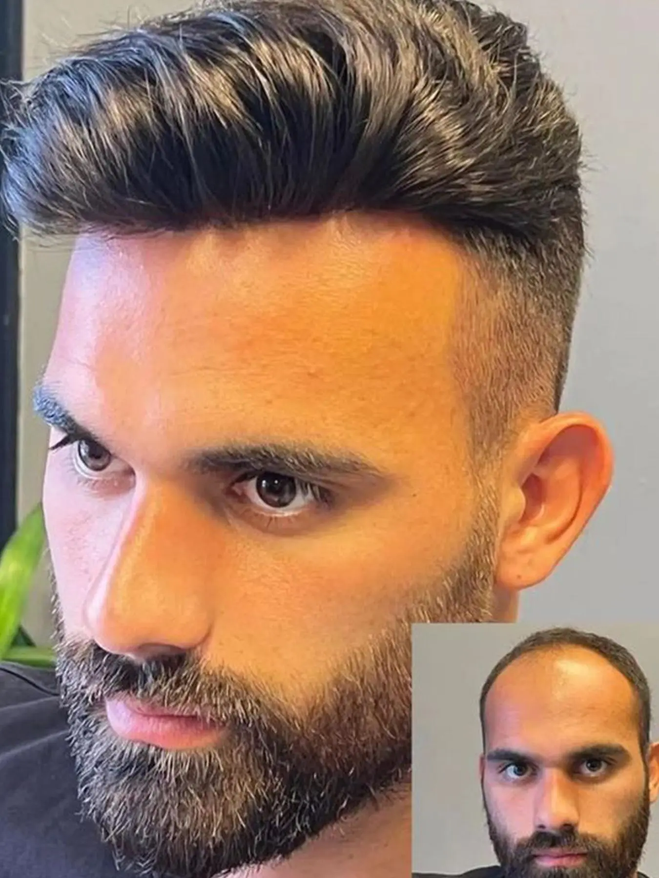 Men's Hair Piece, Human Hair Textured, Natural Looking Topper for Men, Breathable Comfortable Hair Piece for Daily Use