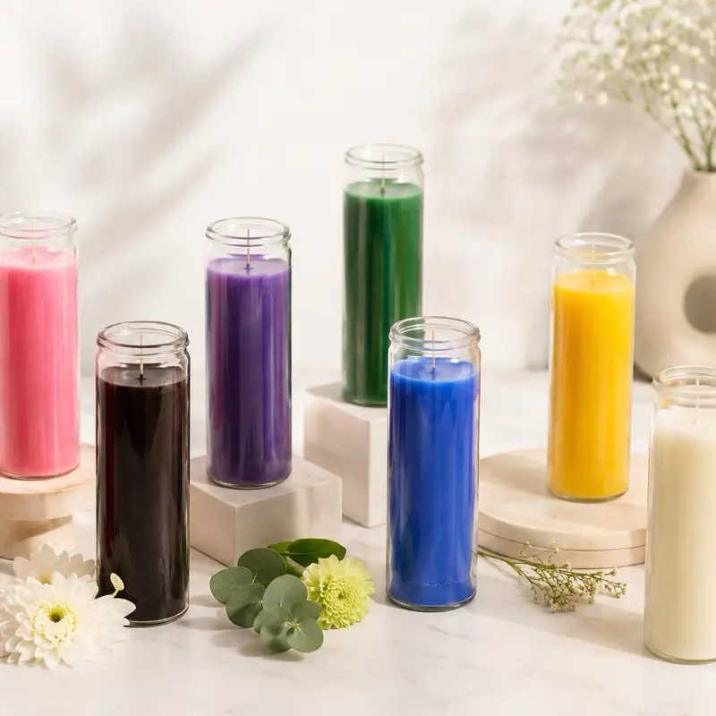 7 day spiritual candles hand poured No smoke No tears