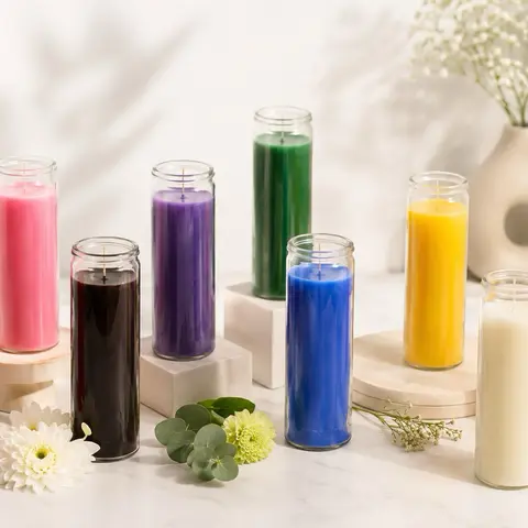 7 day spiritual candles hand poured No smoke No tears