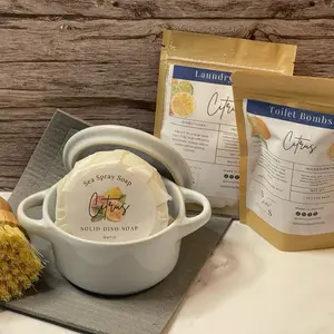 Natural Cleaning Starter Set for Kitchen, Laundry & Bathroom