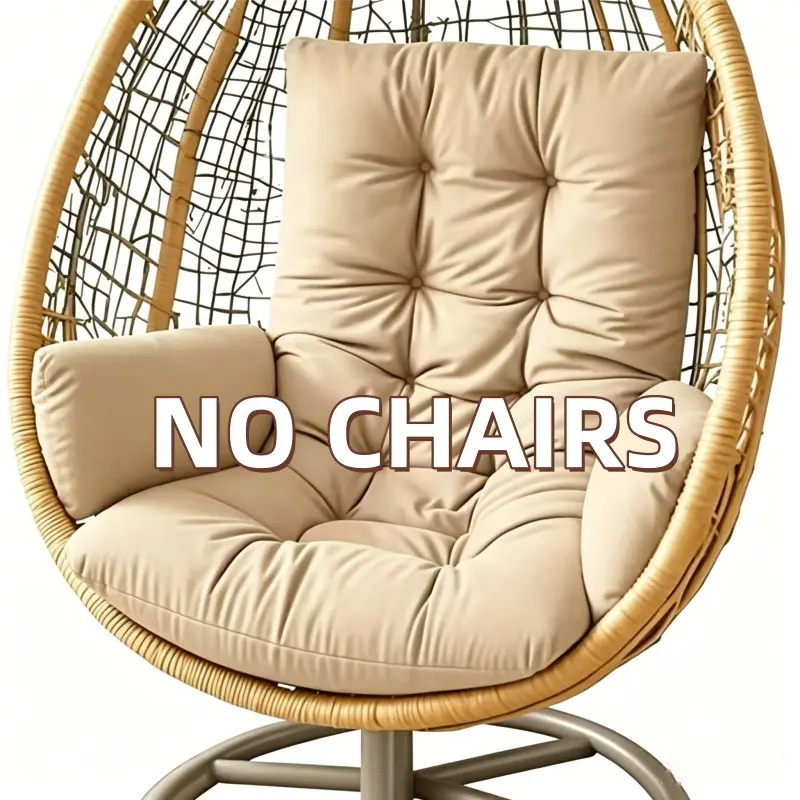 Soft Thick Polyester Fiber Rocking Chair Cushion, Garden Swing Backrest Pillow, Suitable for Living Room, Patio, Porch Hammock Chair, Multiple Colors Available, Versatile, Thick Padding, Garden Swing Fit, Snug Fit
