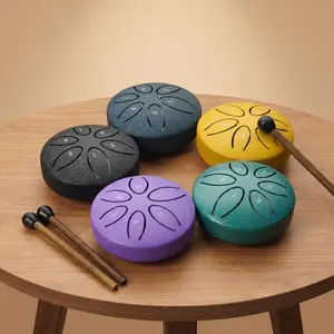 Mini 3-Inch 6-Note Steel Tongue Drum — An ethereal percussion instrument with a soothing rain drum style, perfect for relaxation and meditation. The ideal gift for children's birthdays, Christmas, Mother's Day, or your girlfriend.