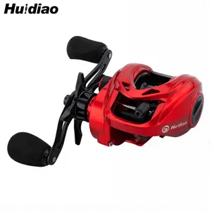 Huidiao 1pc 6.6oz Lightweight Baitcasting Reel 7.1:1 Gear Ratio 22lbs/10kgs Powerful Drag 10 Magnets Braking System Low Profile Casting Reel Alu Alloy Spool/Handle for All-water Fishing