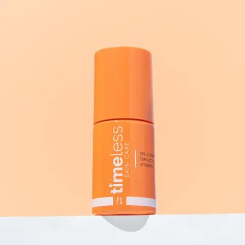Timeless Skin Care 10% Vitamin C + E Ferulic Acid Serum – Gentle Brightener for Dull, Discolored & Stressed Skin (30ml)