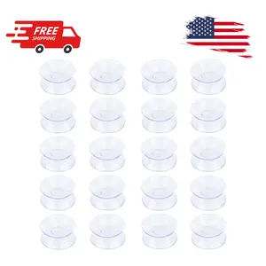 20 Pack Double Sided Suction Cups 1.2 Inch Clear