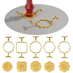 5 count Metal Wax Seal Molds for 1 Inch , Rings Set With 1 count  Mat, Sealing Kit