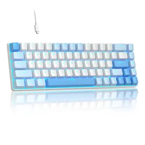 Magegee Portable 60% Mechanical Gaming Keyboard, LED Backlit Compact 68 Keys, Mini Wired Office Keyboard, Switch for Windows Laptop PC MAC