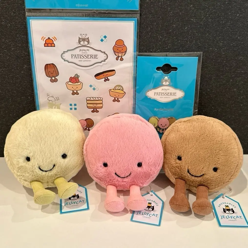 Jellycat Max Macaroon Stuffed Animal Collection – Adorable Plush Gift with Dust Bag, Collector & New Born Gift